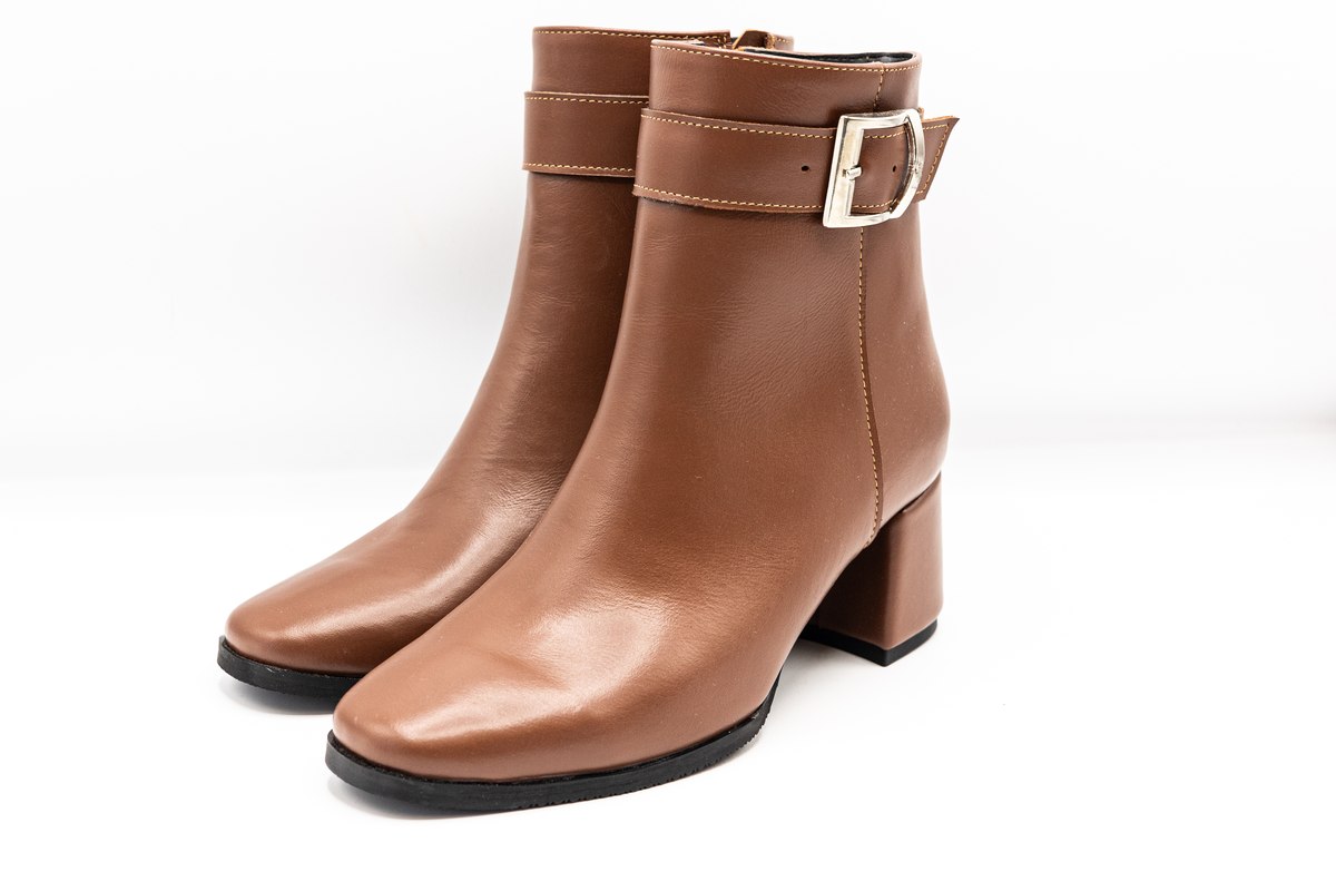 Ghete dama din piele naturala – BRA010NEGRU Botine